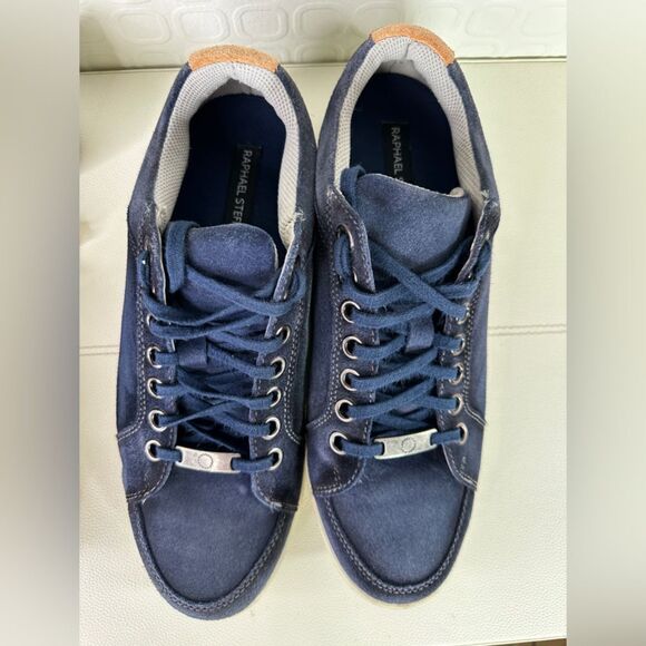 Raphael Steffens Navy Suede Sneakers Size 40 US 9 - Picture 3 of 9
